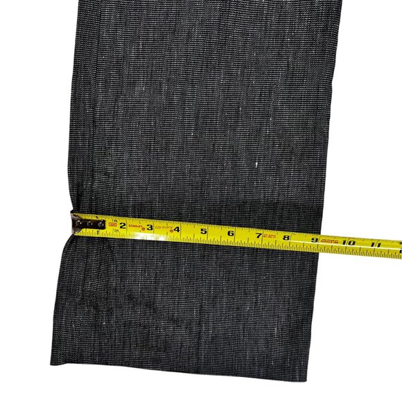Ann Taylor Loft Marisa Trousers 8T Gray Black Weave Wide Leg Pockets Career Pant - Picture 12 of 15